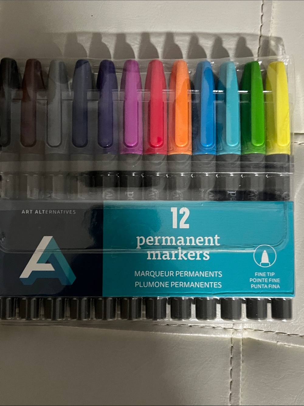 Alternative 12-Pack Permanent Markers — Assorted Bright Colors